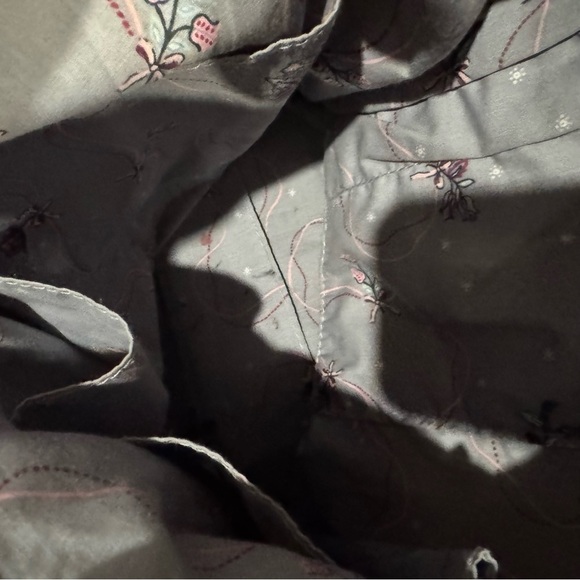 Vera Bradley Cotton Tote Bag Paisley Print Pink and Grey Inside Pockets - Picture 3 of 7